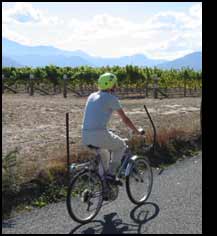 Heather biking in wine country